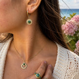 18ct Gold Plated African Jade Sunburst Necklace