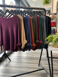 Batwing Frill Sleeve Jumpers