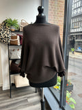 Batwing Frill Sleeve Jumpers