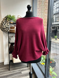 Batwing Frill Sleeve Jumpers