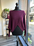 Soft Thin Knit Crossover Top