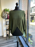 Soft Thin Knit Crossover Top