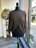 Soft Thin Knit Crossover Top