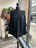 Batwing Ruched Balloon Sleeve