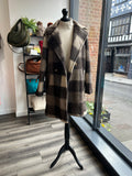 Checked Coat - Chocolate