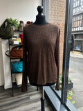 Cashmere Blend Top - Animal Print