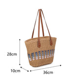 Straw Shopper - Stone