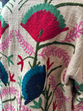 Hand Stitched Embroidered Jacket - Red