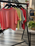 Fine Knit Short Boxy Tops