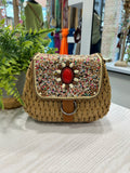 Beaded Crossbody Bag - Neutral
