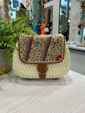 Beaded Crossbody Bag - Cream