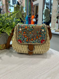 Beaded Crossbody Bag - Stone
