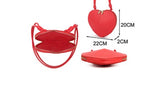 Crossbody Heart Bag - Red