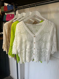 Embroidered Crochet Top