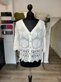 Embroidered Crochet Top