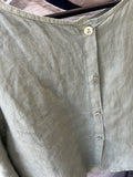 Boxy Button Back Linen Top