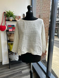 Boxy Button Back Linen Top