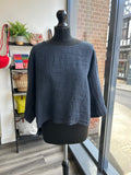 Boxy Button Back Linen Top