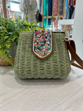 Beaded Crossbody Bag - Mint