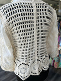 Crochet Button Down Top - Stone