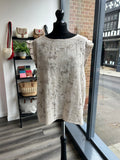 Button Back Floral Cheesecloth Top