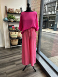 Striped Wide Leg Linen Trousers