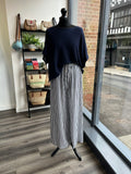 Striped Wide Leg Linen Trousers
