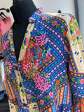 Cotton Beaded Smock Dress - Blue