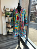 Cotton Beaded Smock Dress - Lemon