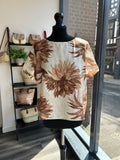 Dipped Back Floral Top