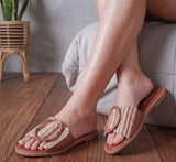 Rattan Sandals - Tan